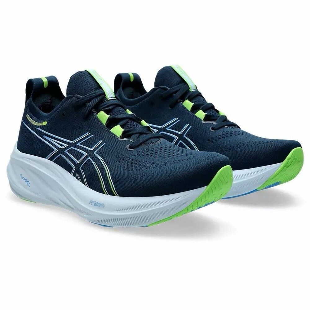 Asics Gel Nimbus 26 Men’s Size 12 French Blue/ Electric Lime Retail $159